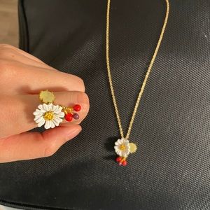 Les Nereides flower Ring and Necklace kit
